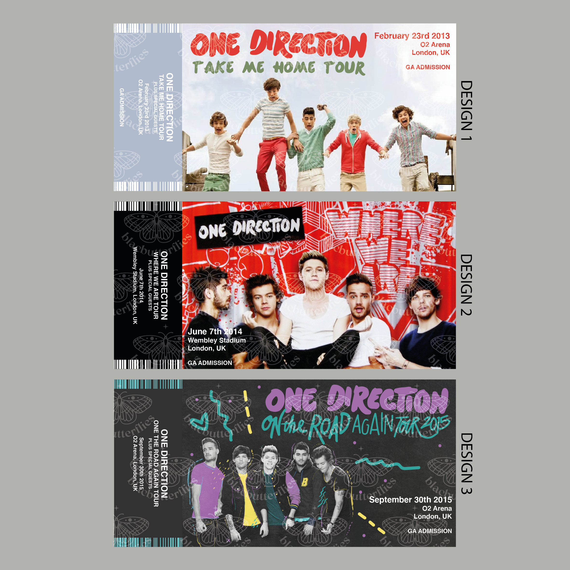 1D Commemorative Concert Ticket