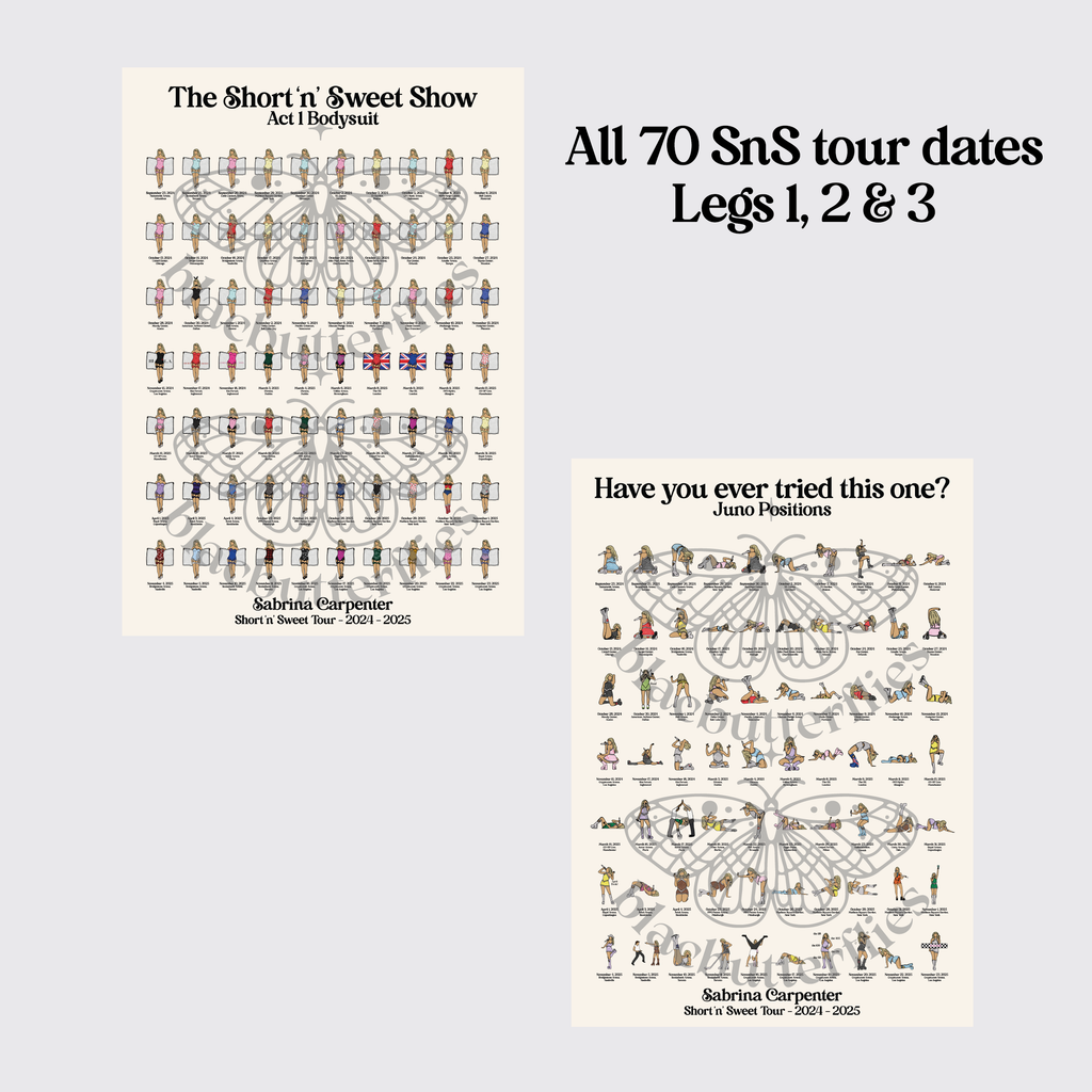 Carpenter Sweet Tour Posters (ALL LEGS. FULL 70 DATES)