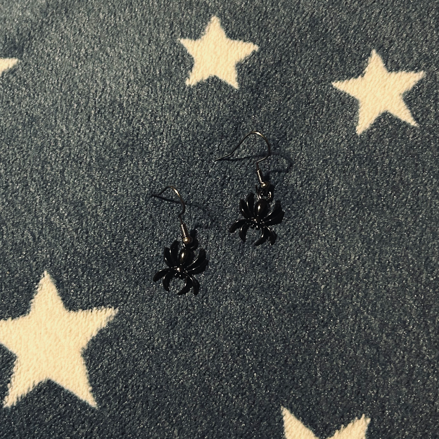 Mini Spiders Earrings Silver / Black