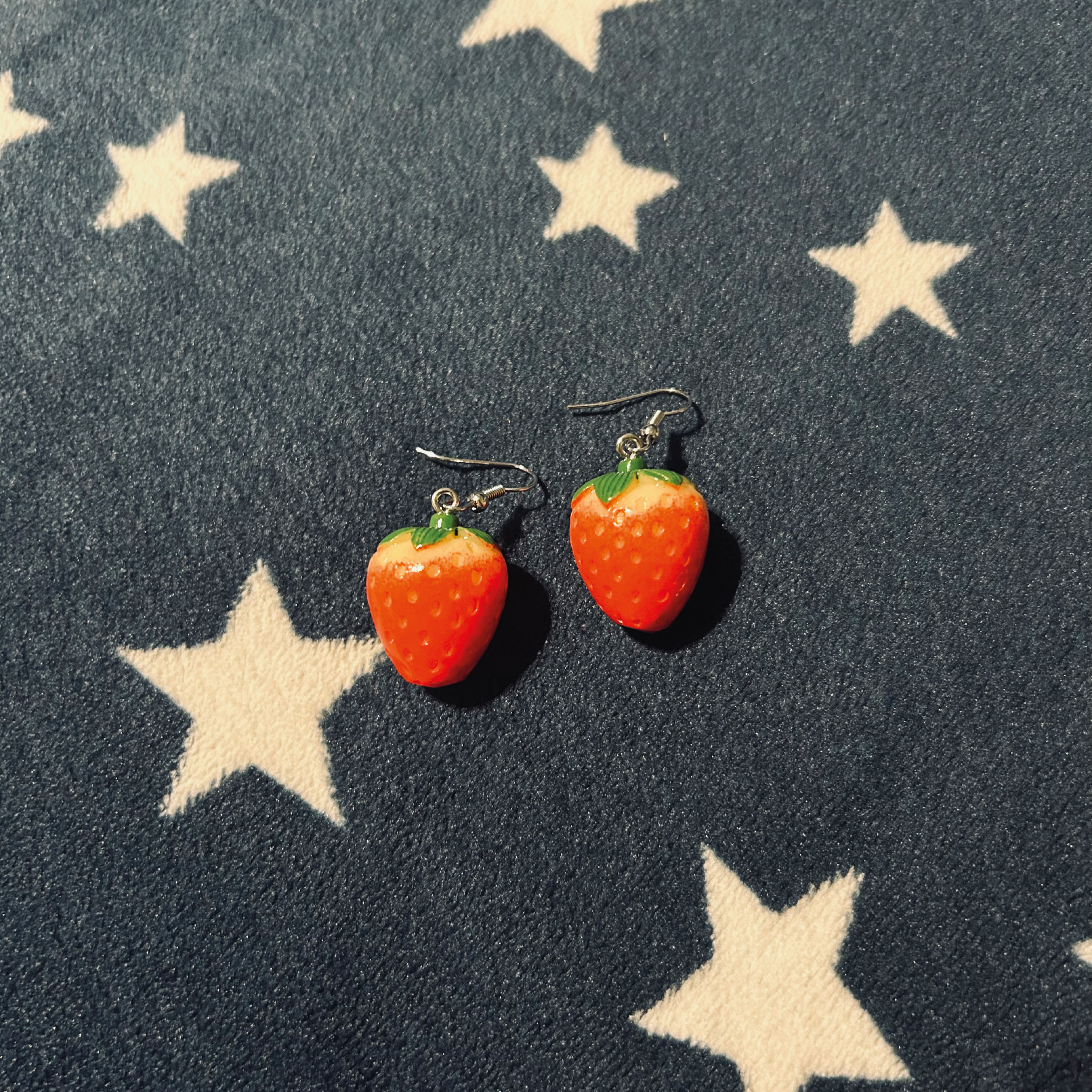 Giant Novelty Strawberry Earrings