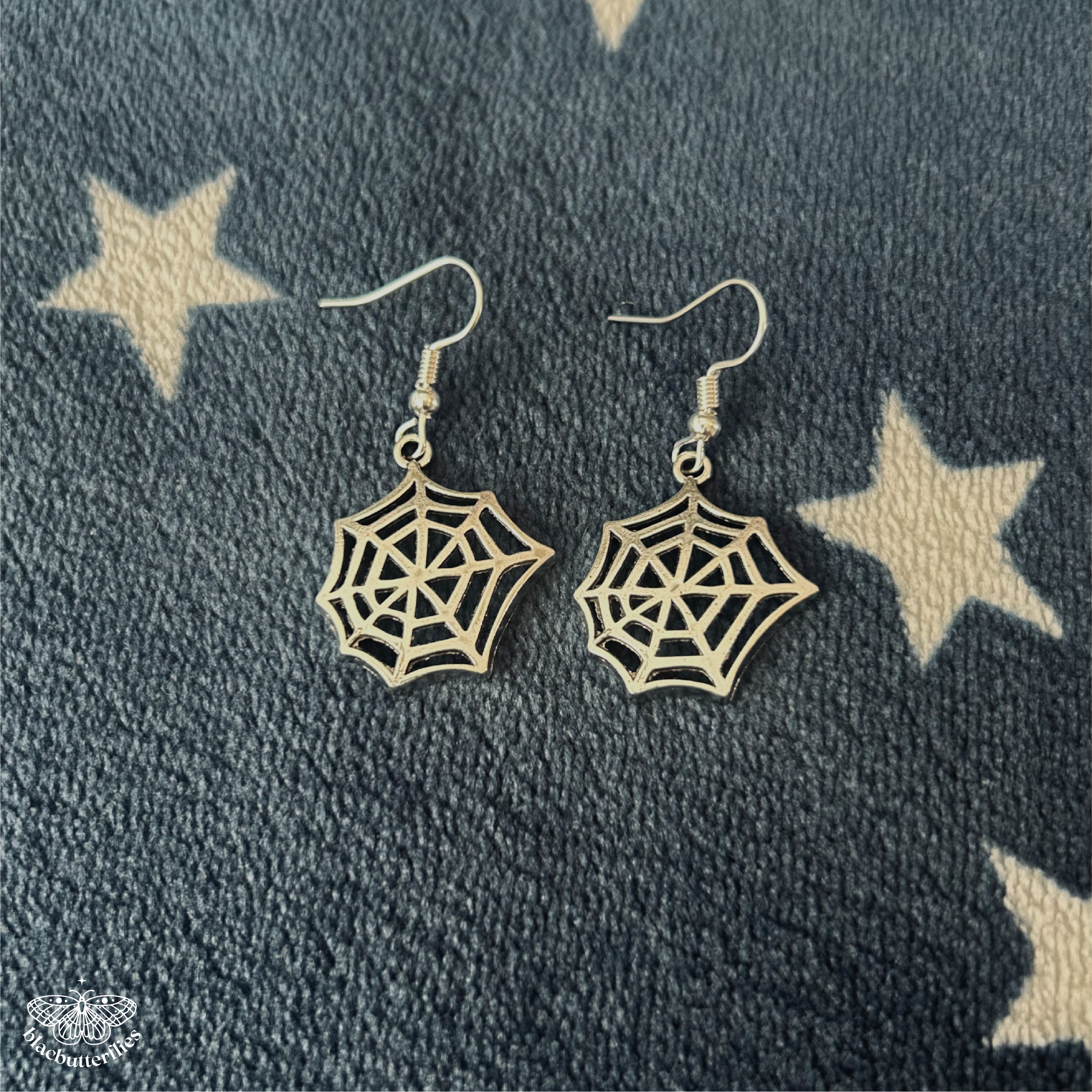 Geometric Spider Web Earrings