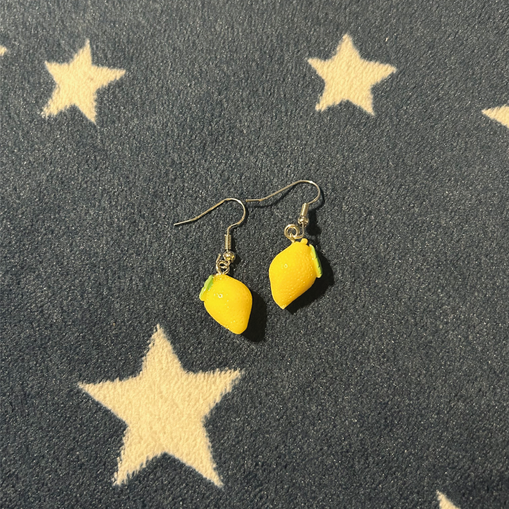 Lemon Charm Silver Earrings