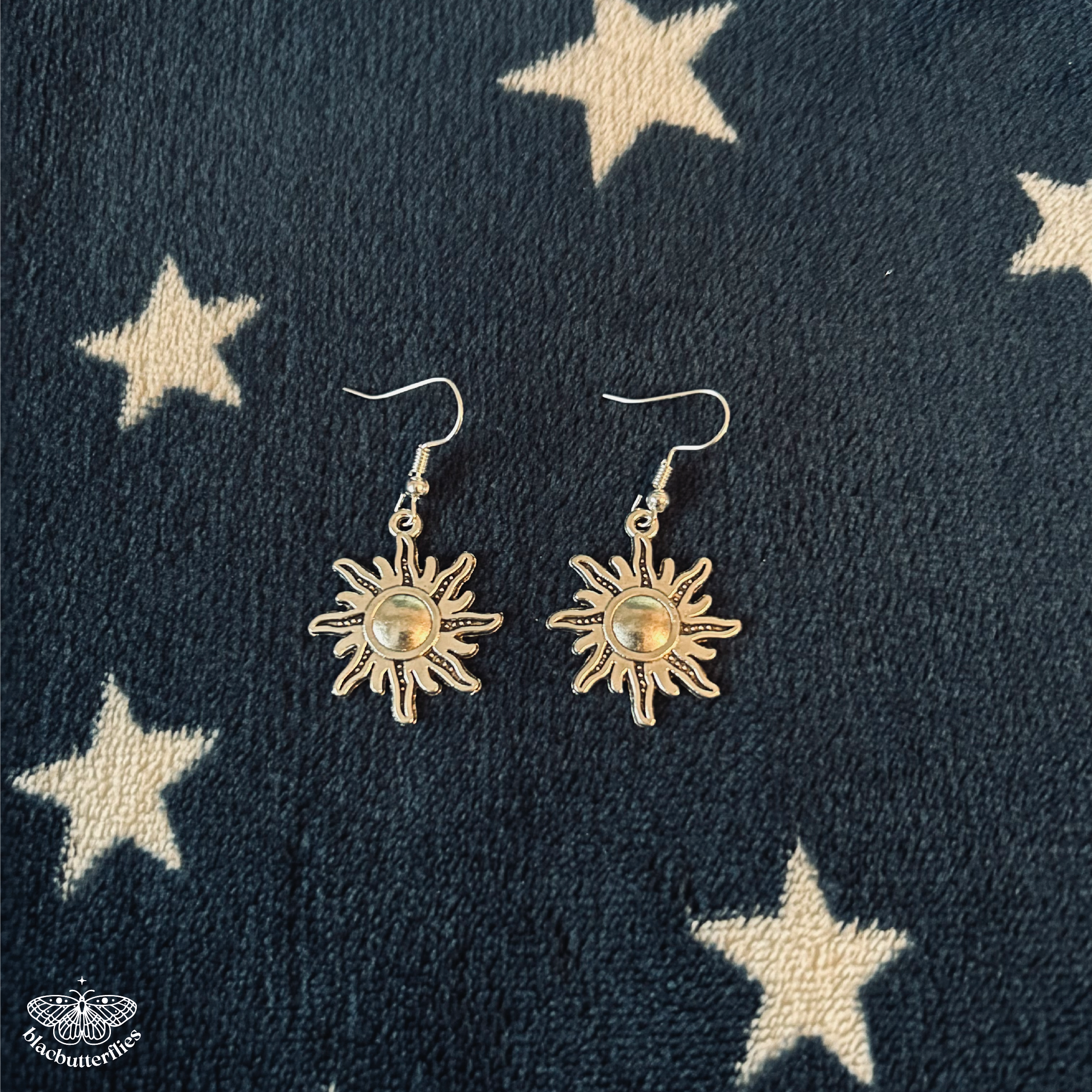Silver Sun Earrings