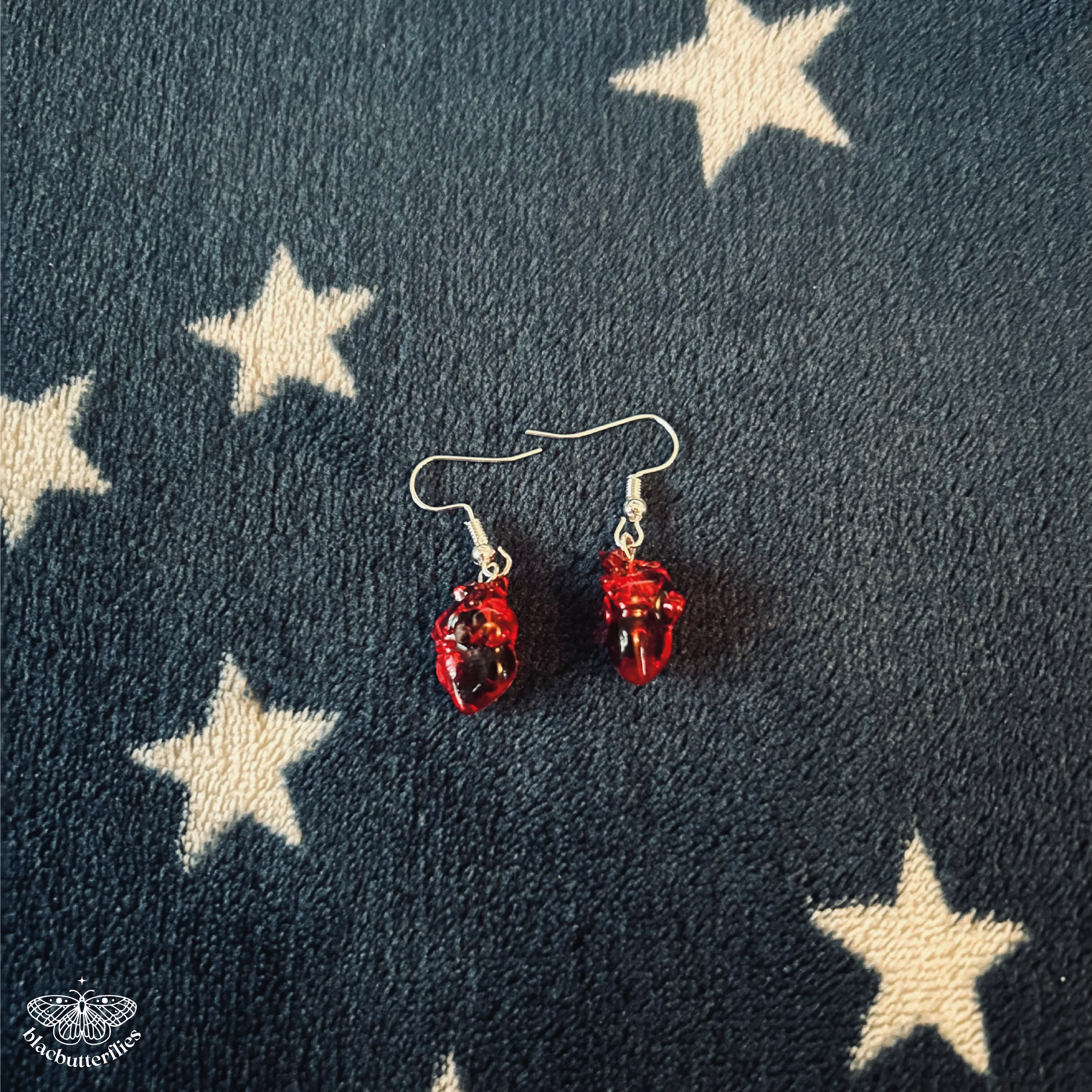 3D Anatomical Heart Earrings
