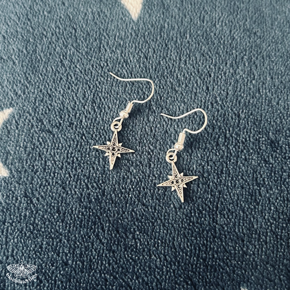 Silver Bohemian Star Earrings