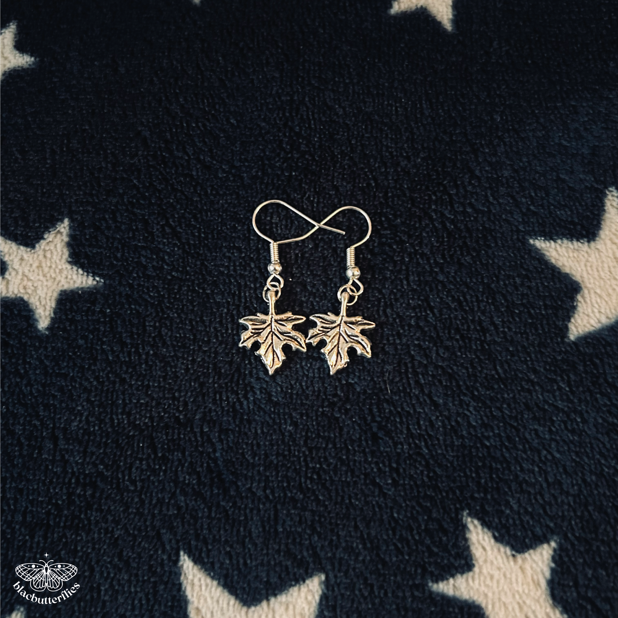 Silver Autumn Leaves Earrings