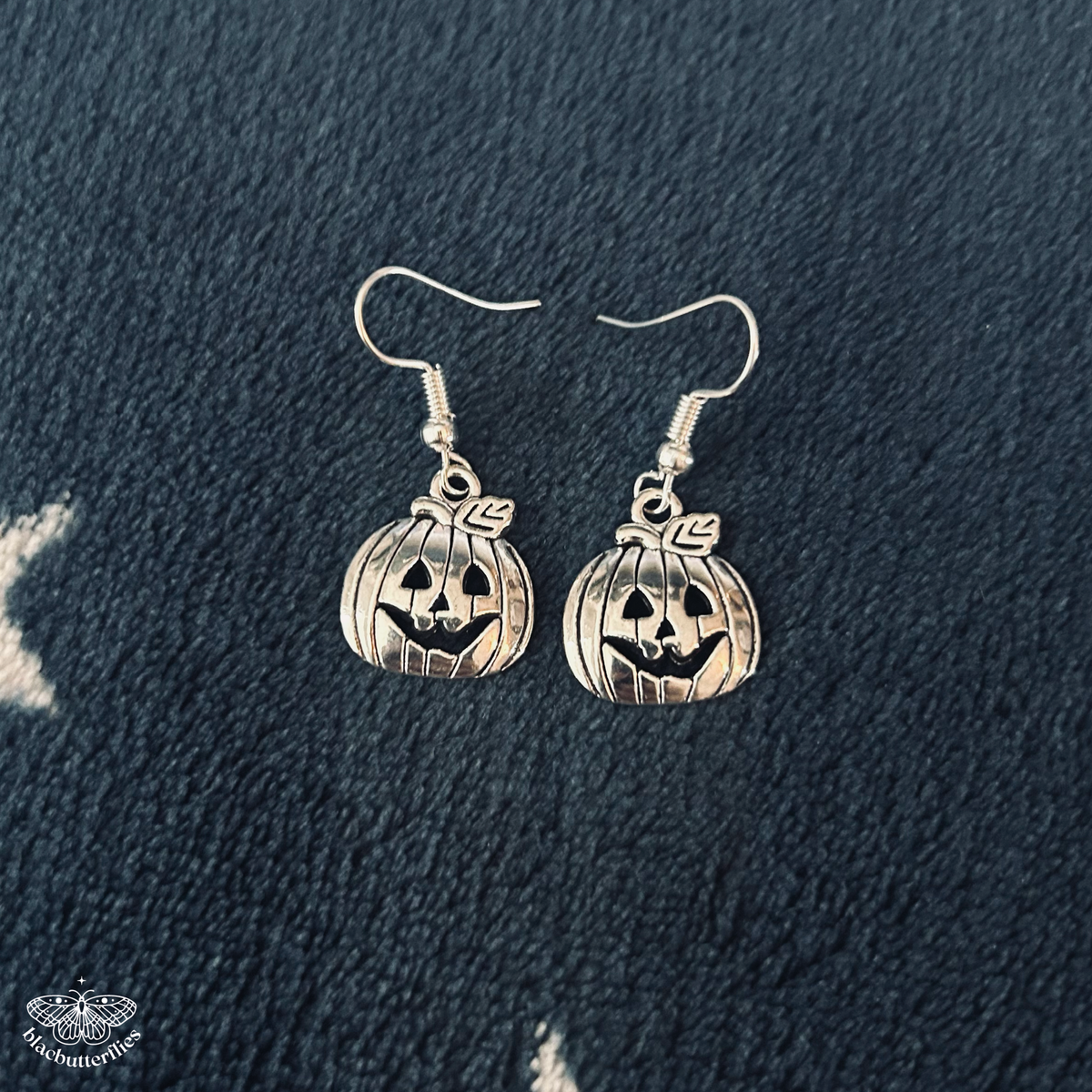 Silver Pumpkin Earrings