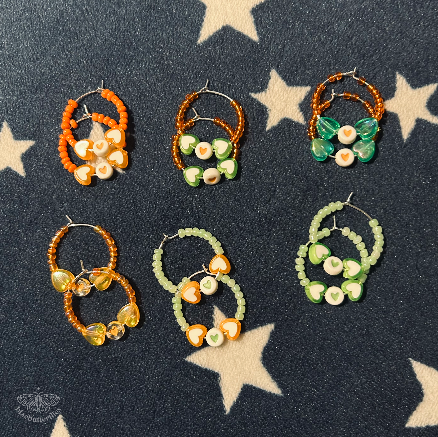 Showgirl Inspired Friendship Bracelet Style Hoop Earrings