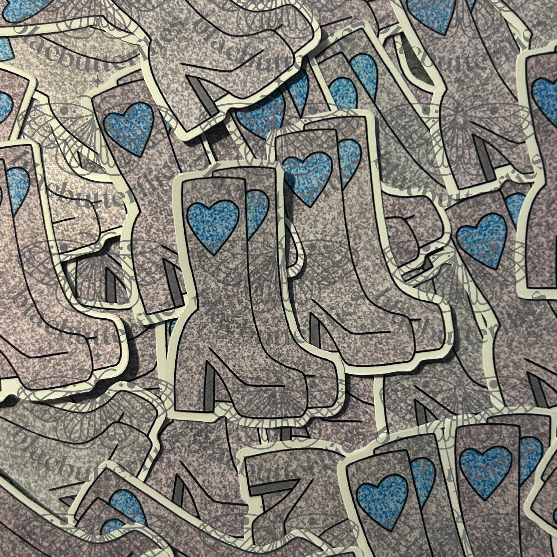 Heart Boot Sticker