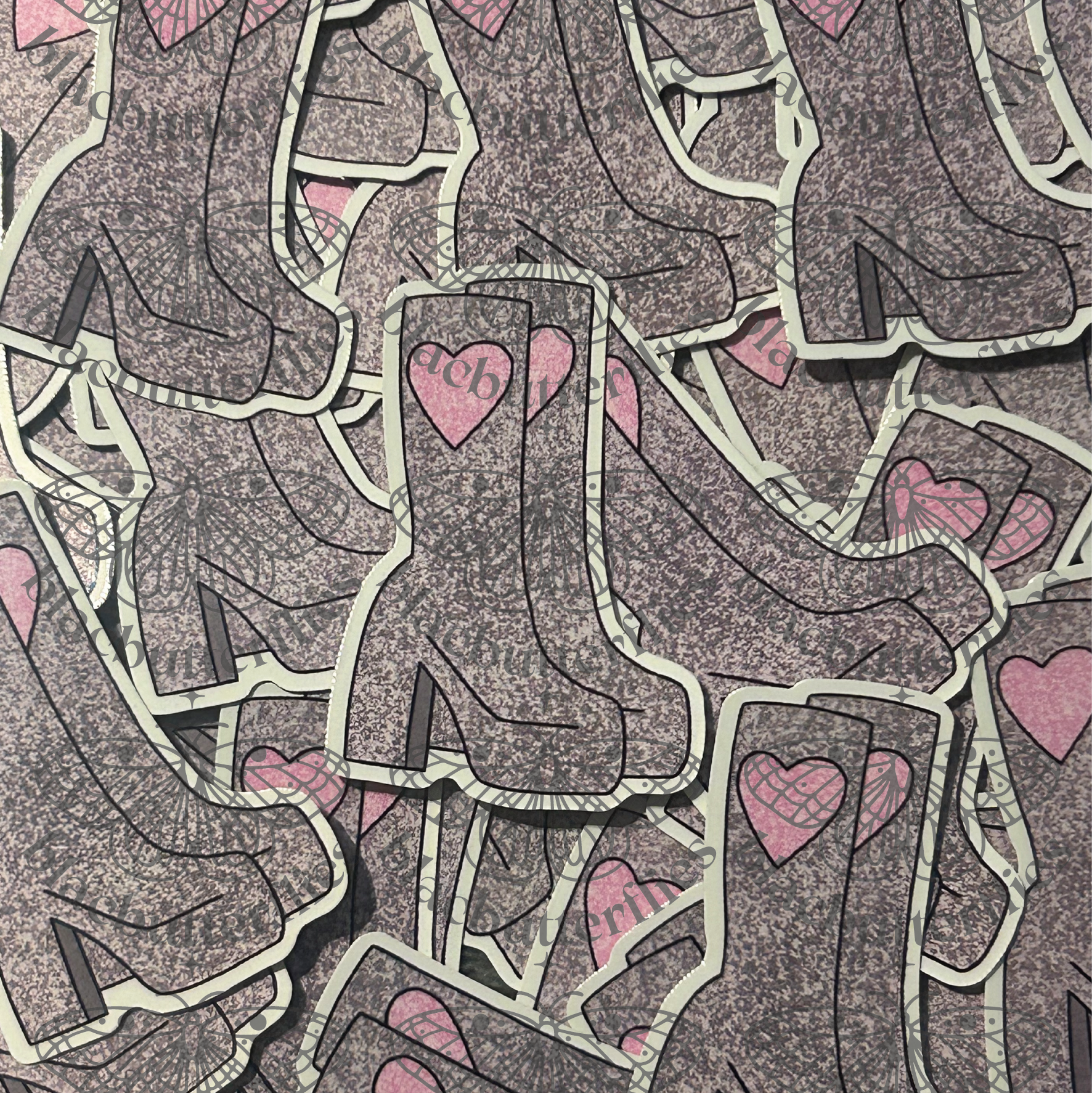 Heart Boot Sticker
