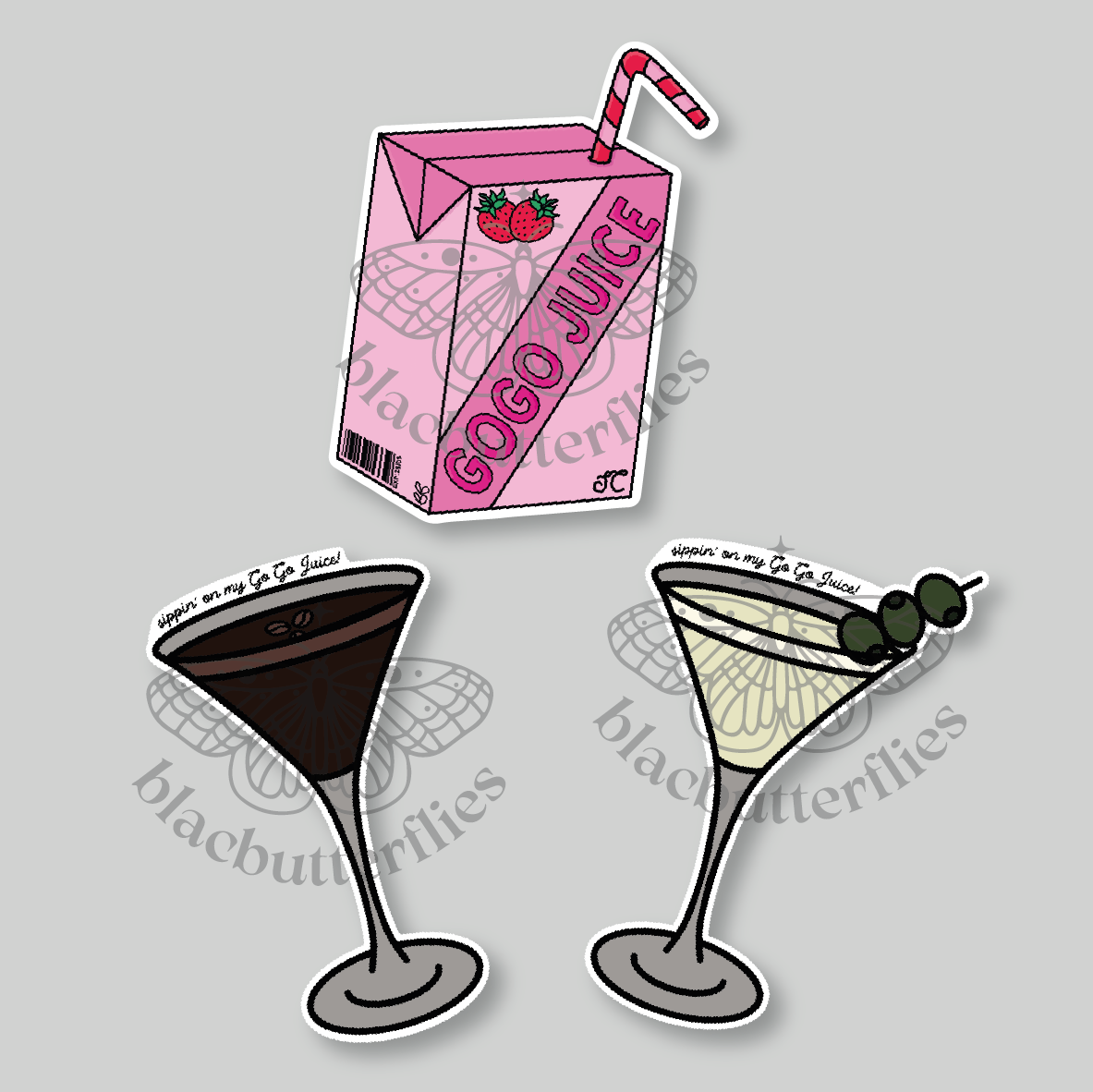 Go Go Juice Inspired Sticker Pack