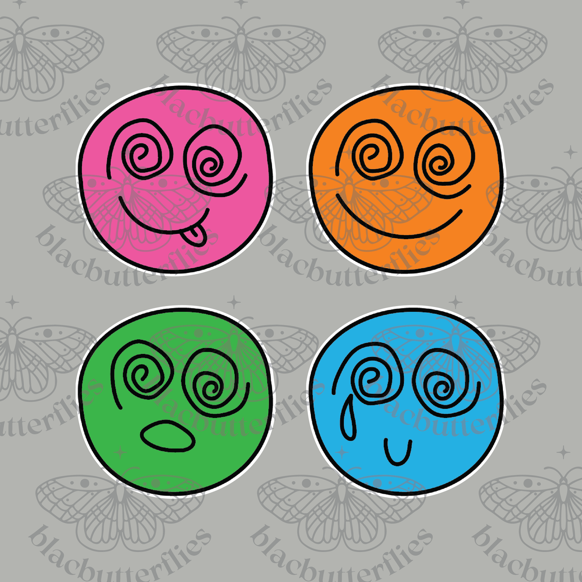 Styles Smiley Face Stickers