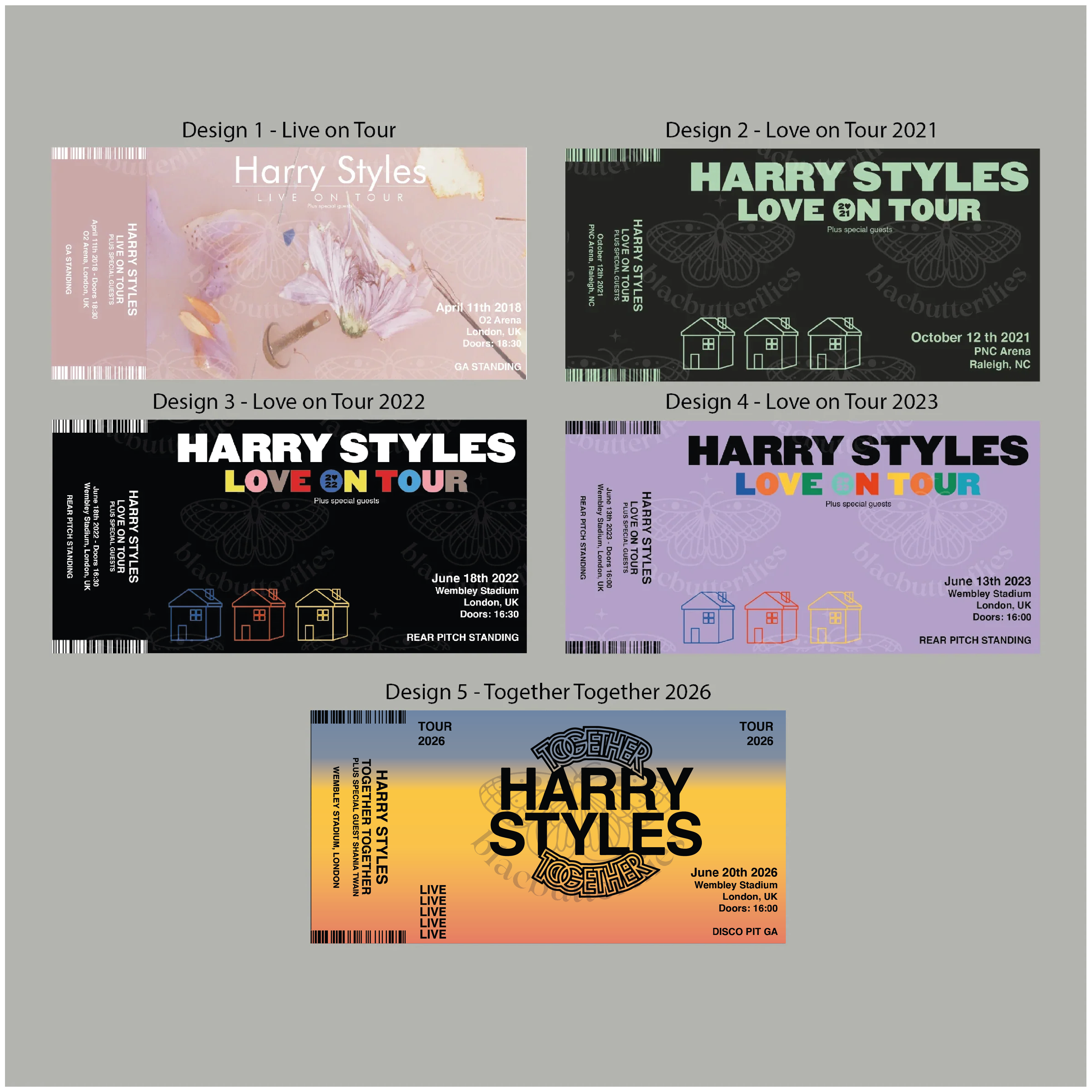 Styles Concert Tour Keepsake Tickets
