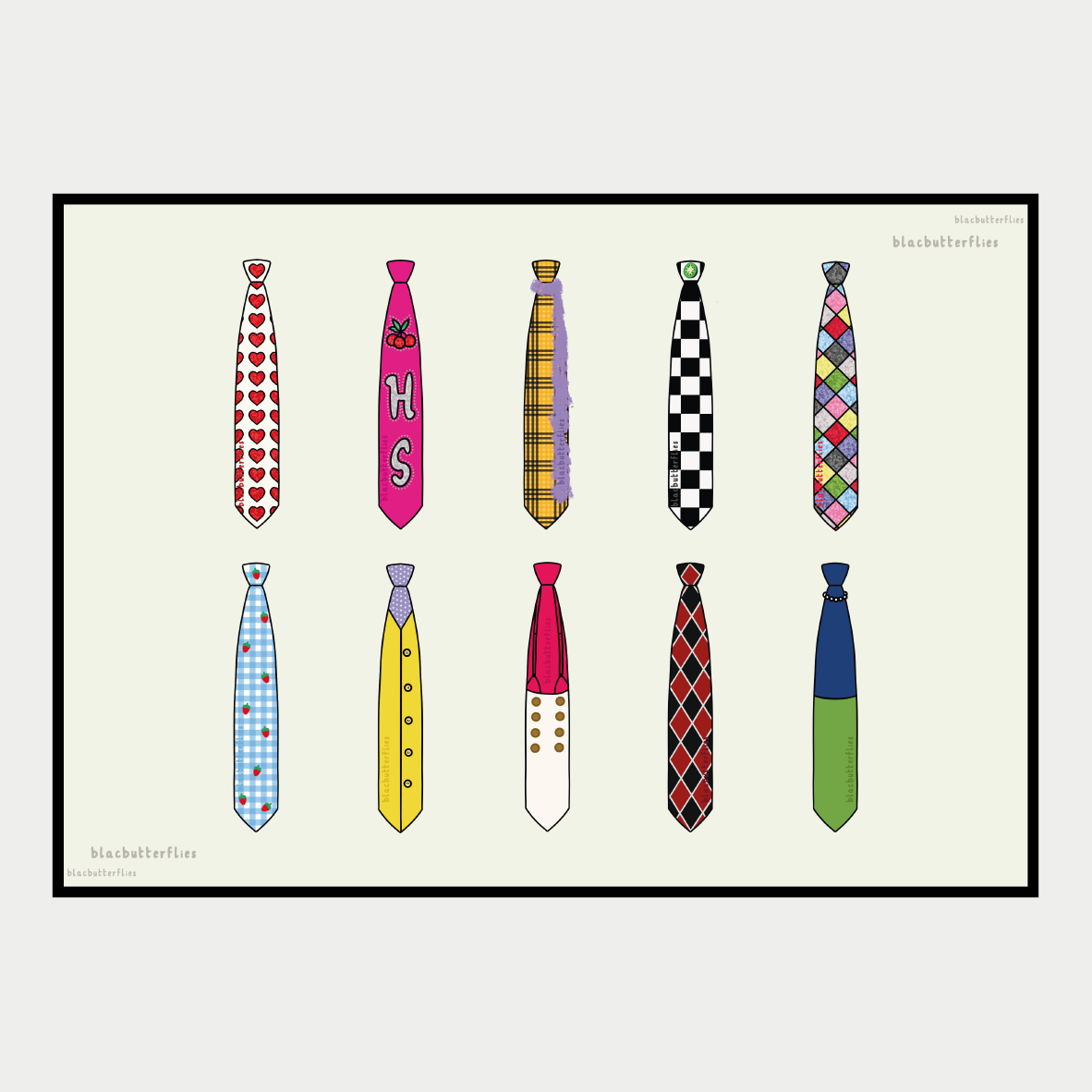 H Styles Outfits as Ties Poster