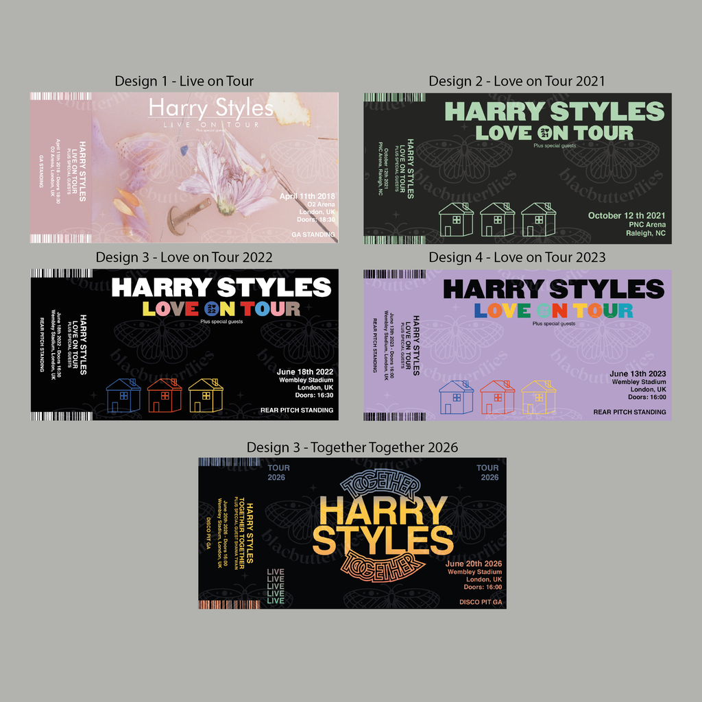 Styles Concert Tour Keepsake Tickets