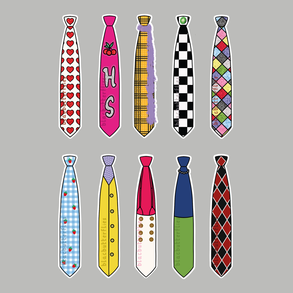 H Styles Tie Outfit Stickers