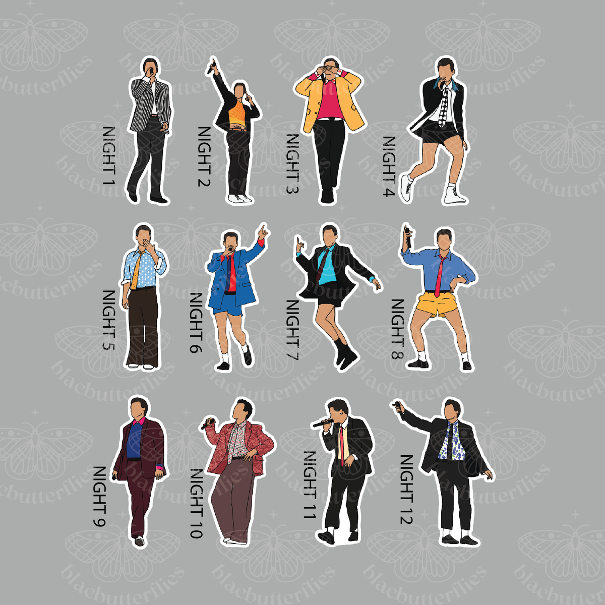 Styles Together Tour LONDON Outfit Stickers