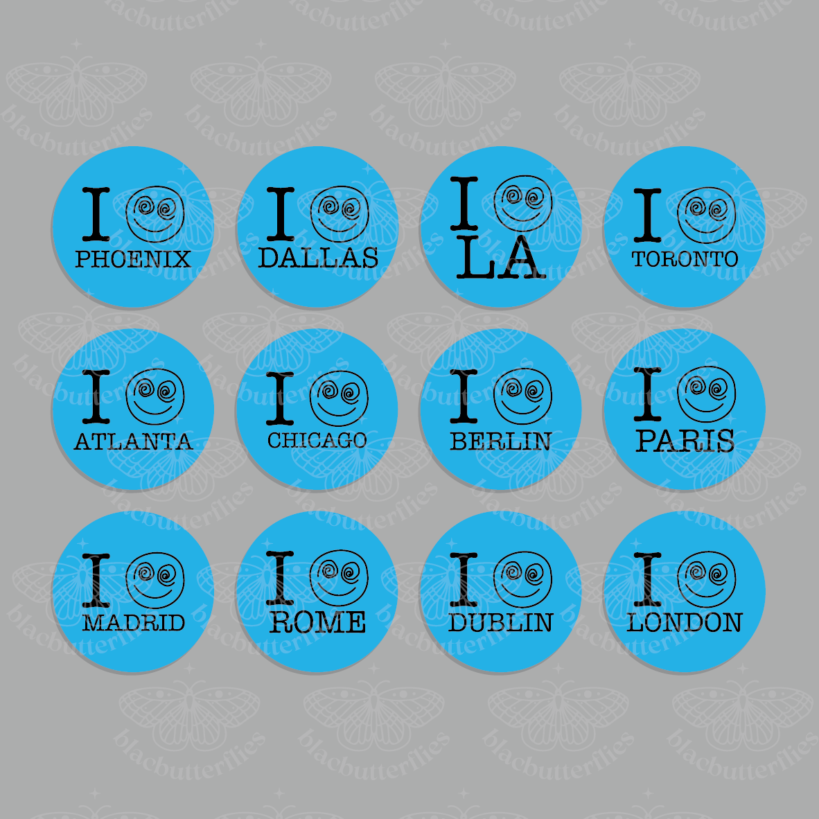 Styles Smiley Face Location Stickers