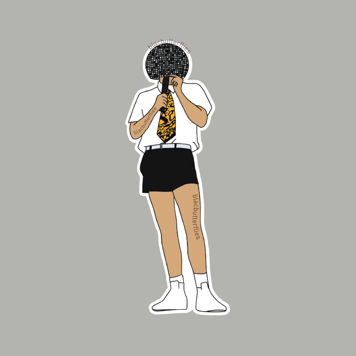 Styles Disco Ball Illustration Sticker