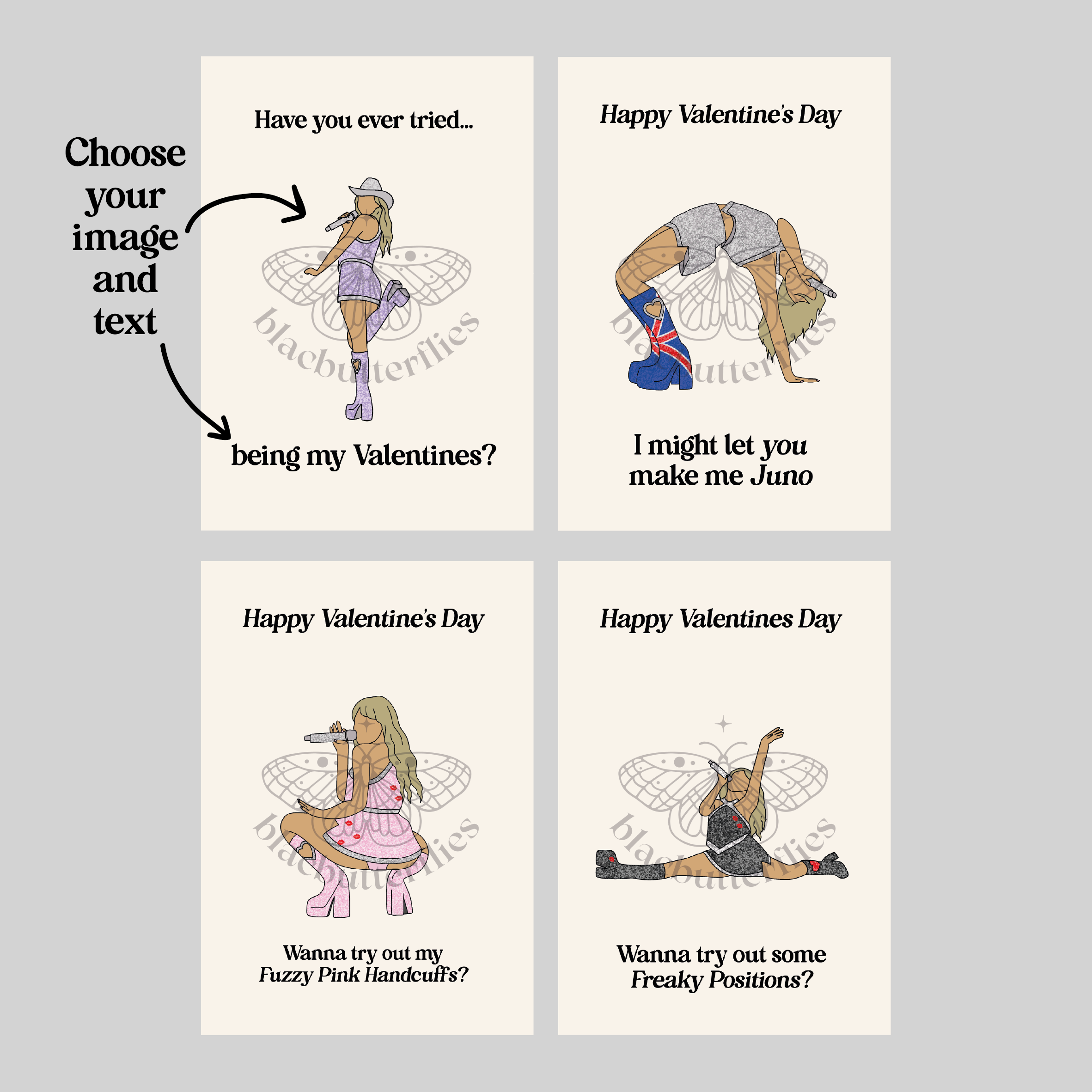 Personalised Juno Positions Greeting Cards Valentine's Day