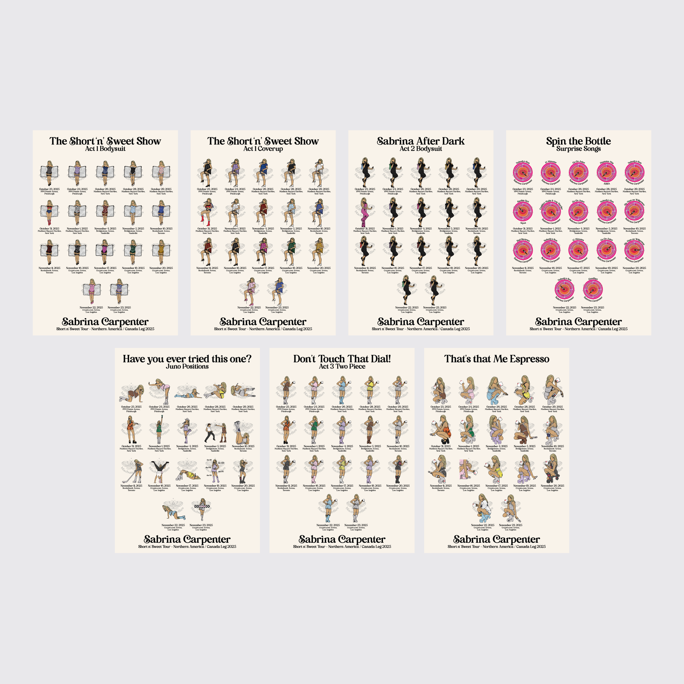 Carpenter Sweet Tour Posters (Leg 3 USA / Canada)