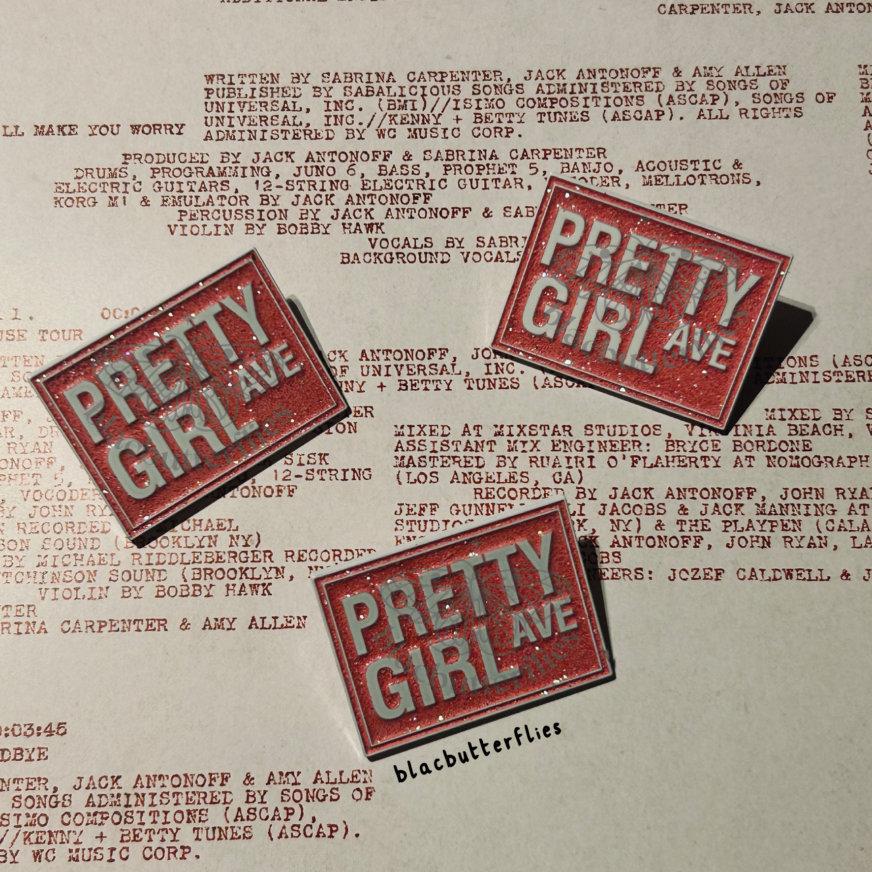 Pretty Girl Avenue Pin Badge