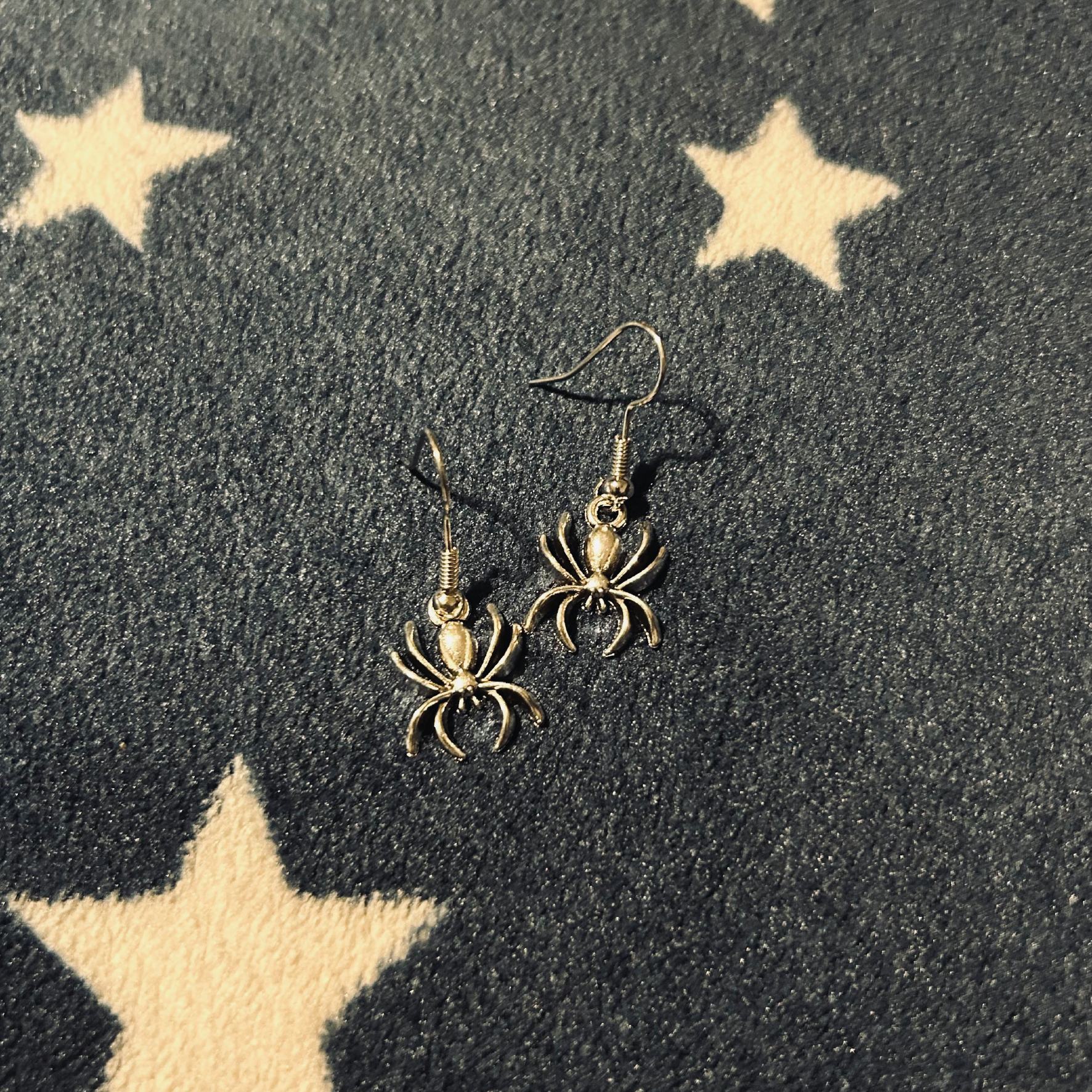 Mini Spiders Earrings Silver / Black