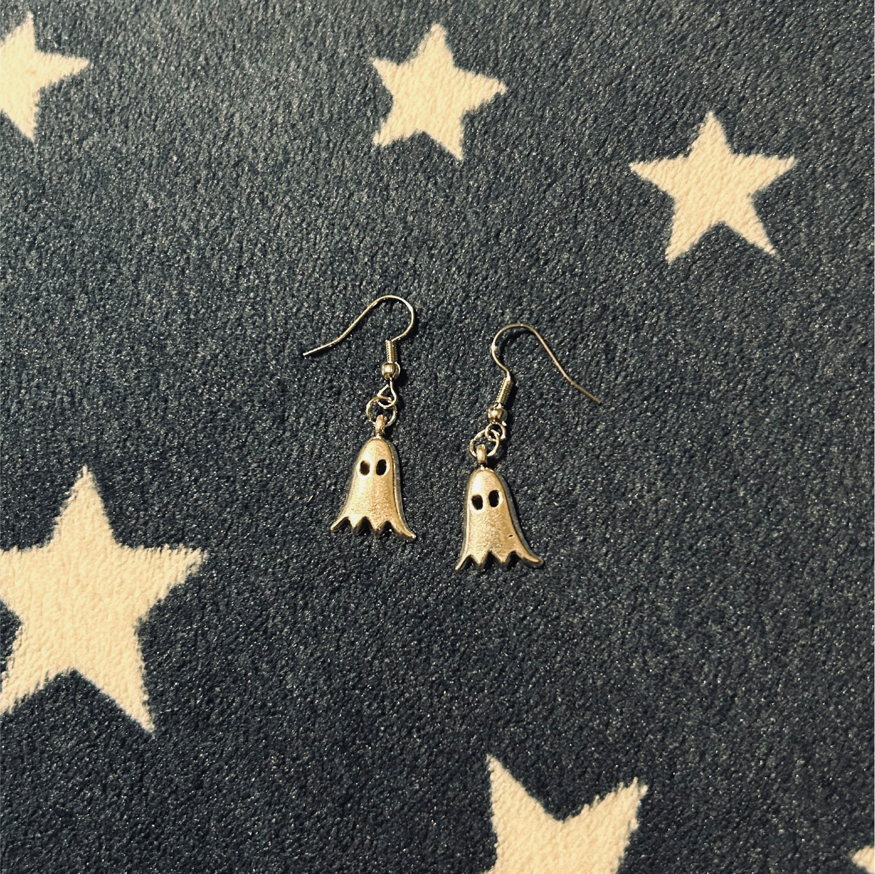 Mini Ghosts Silver Earrings