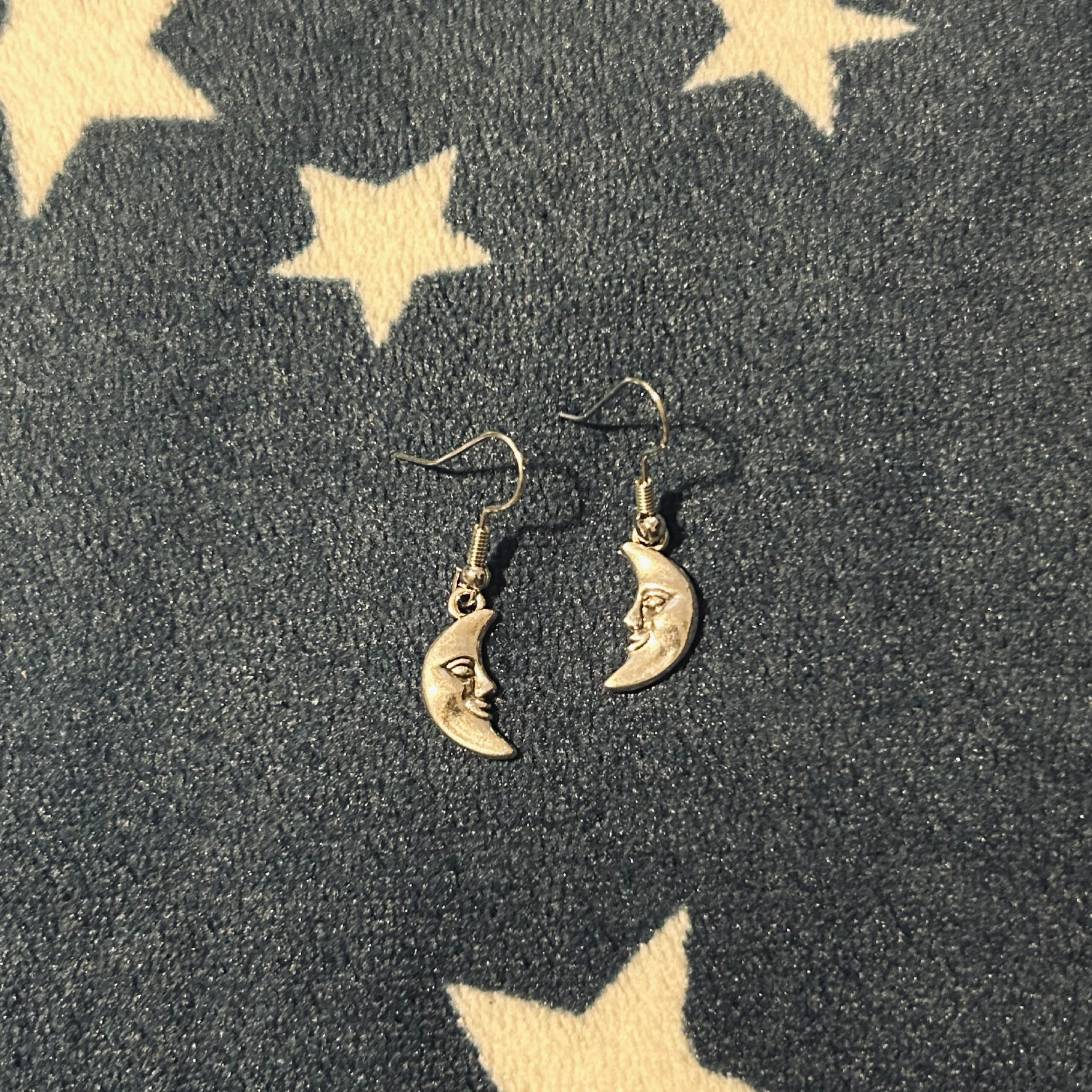 Mini Crescent Moons Silver Earrings