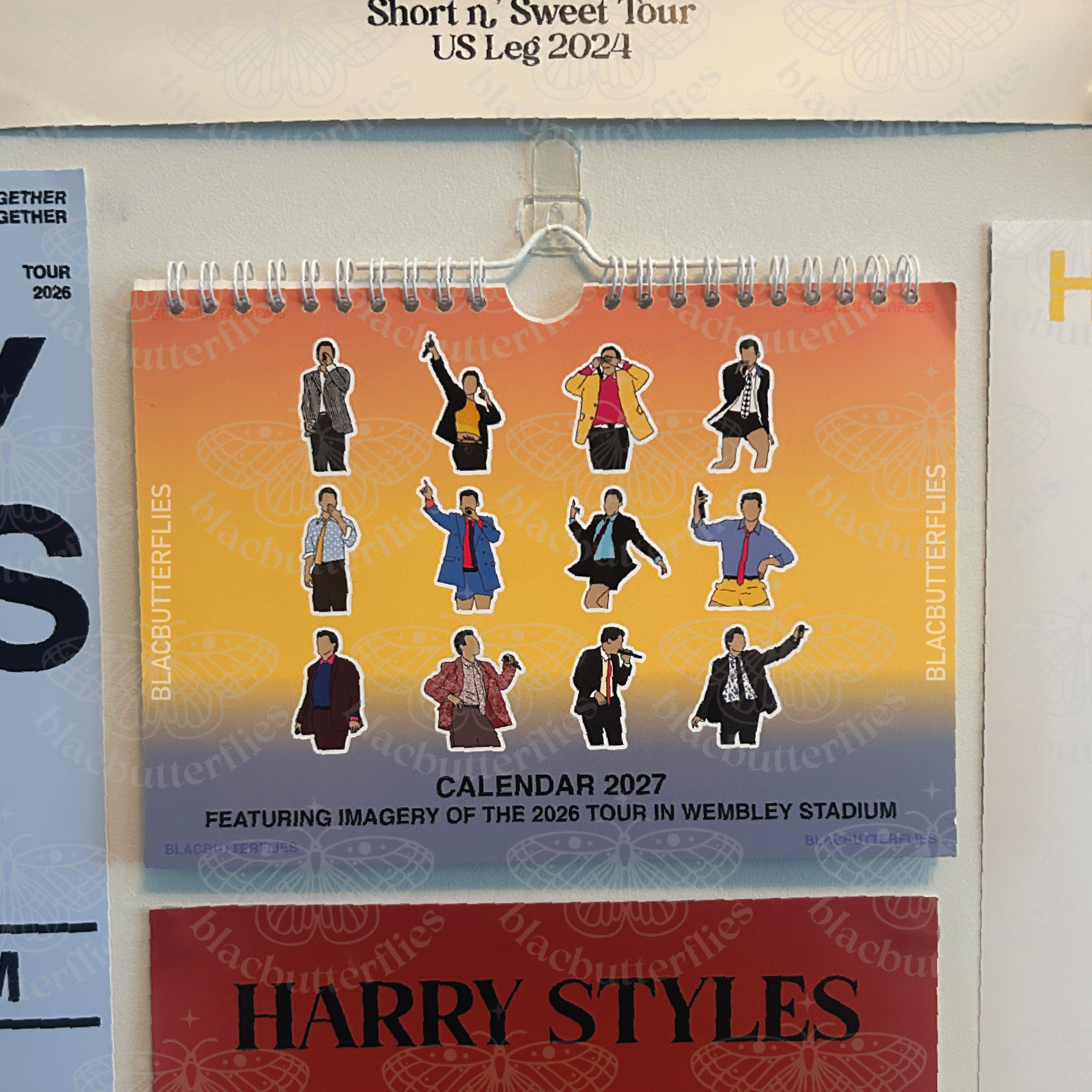 Styles Together Tour Outfit Illustration Calendar 2027