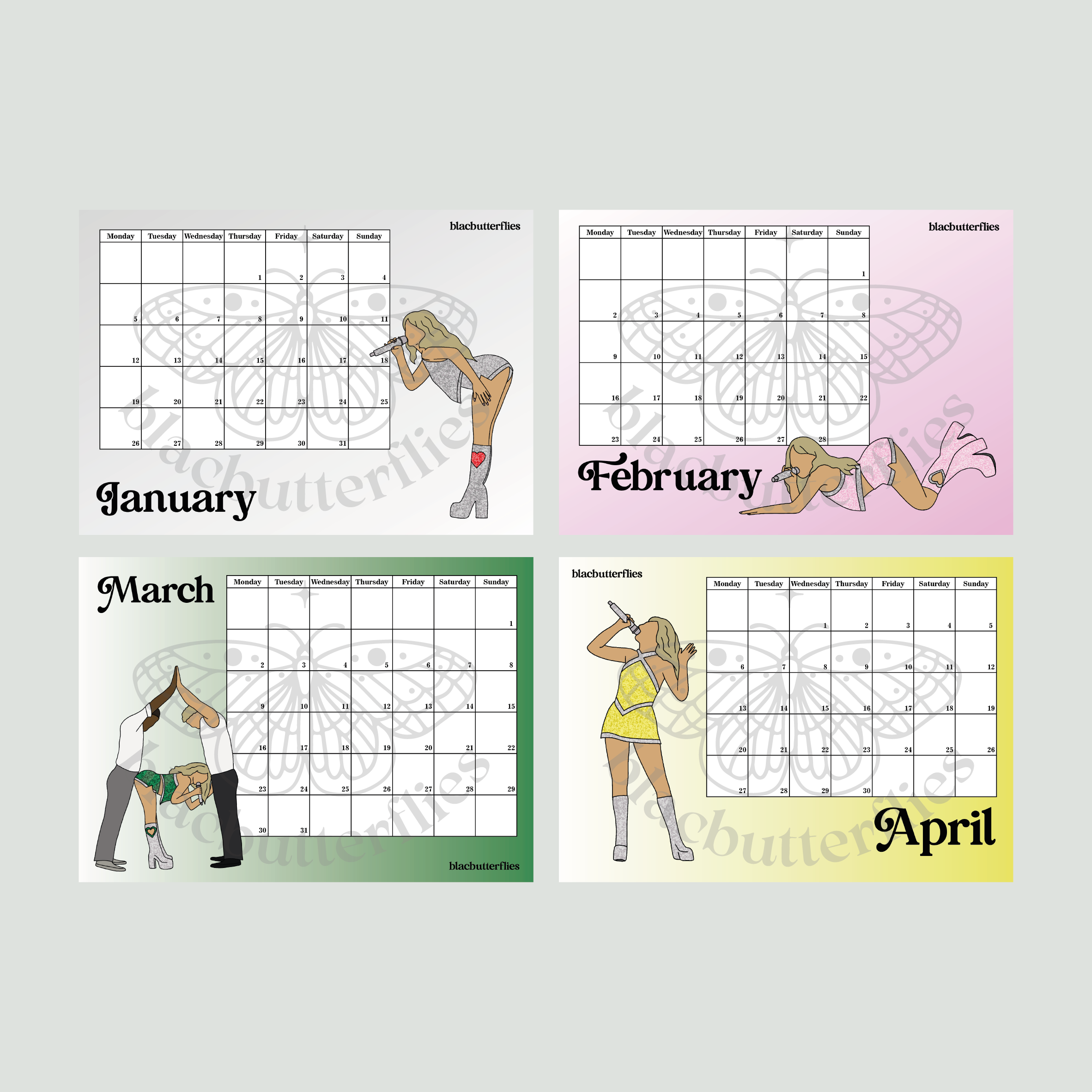 2026 Juno Positions Calendar (EU LEG A5)