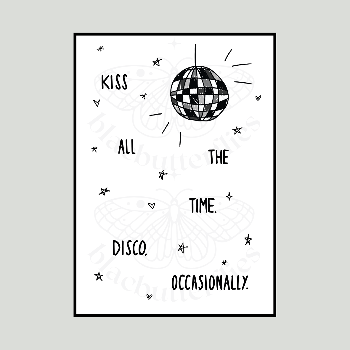Styles Kiss Disco Illustration Poster