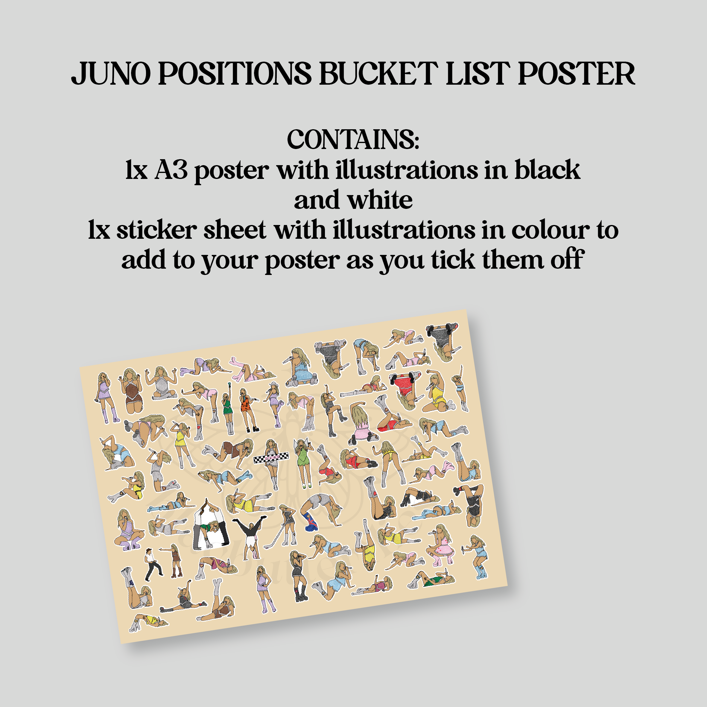 Juno Positions Bucket List Poster