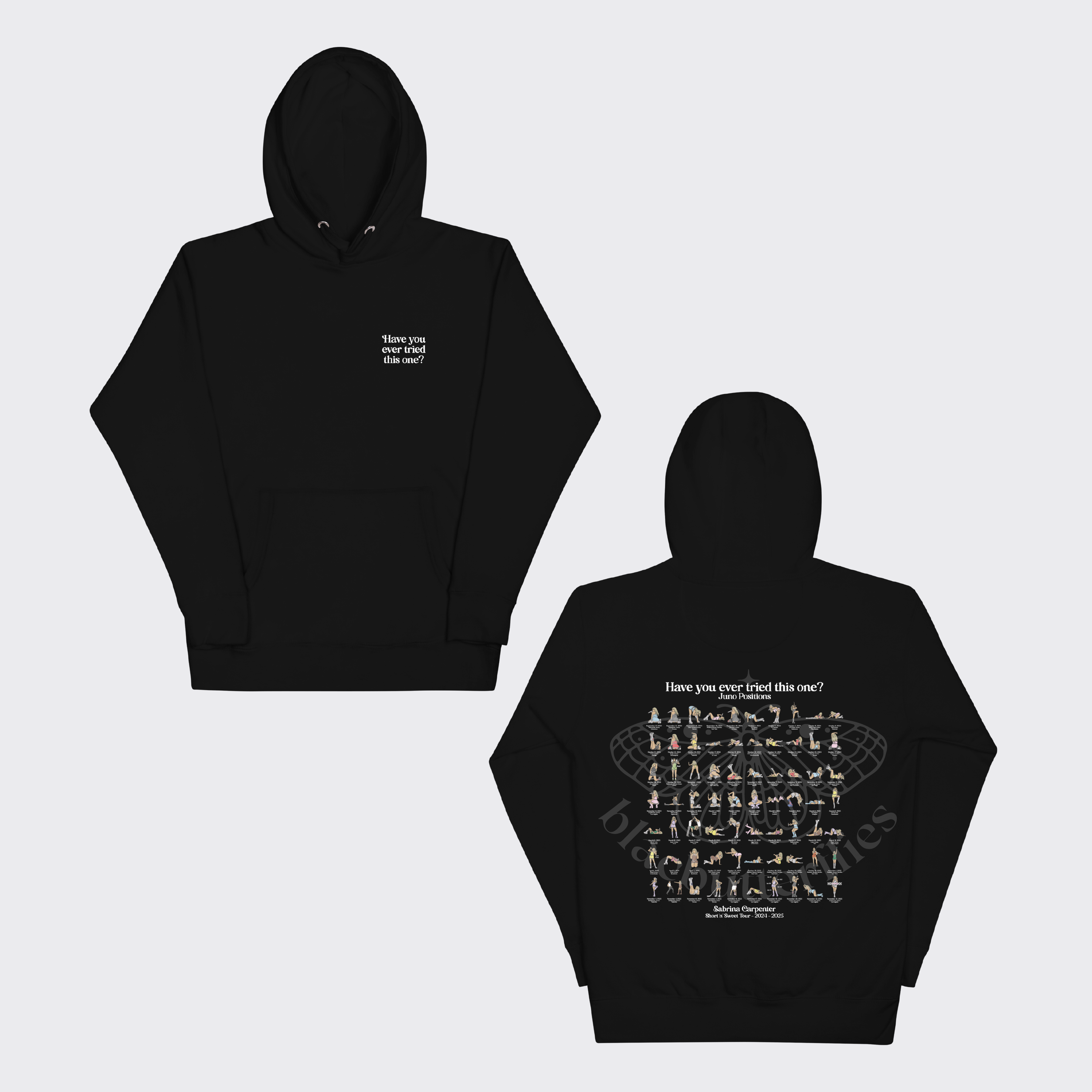 Juno Positions Hoodie (ALL DATES) Black