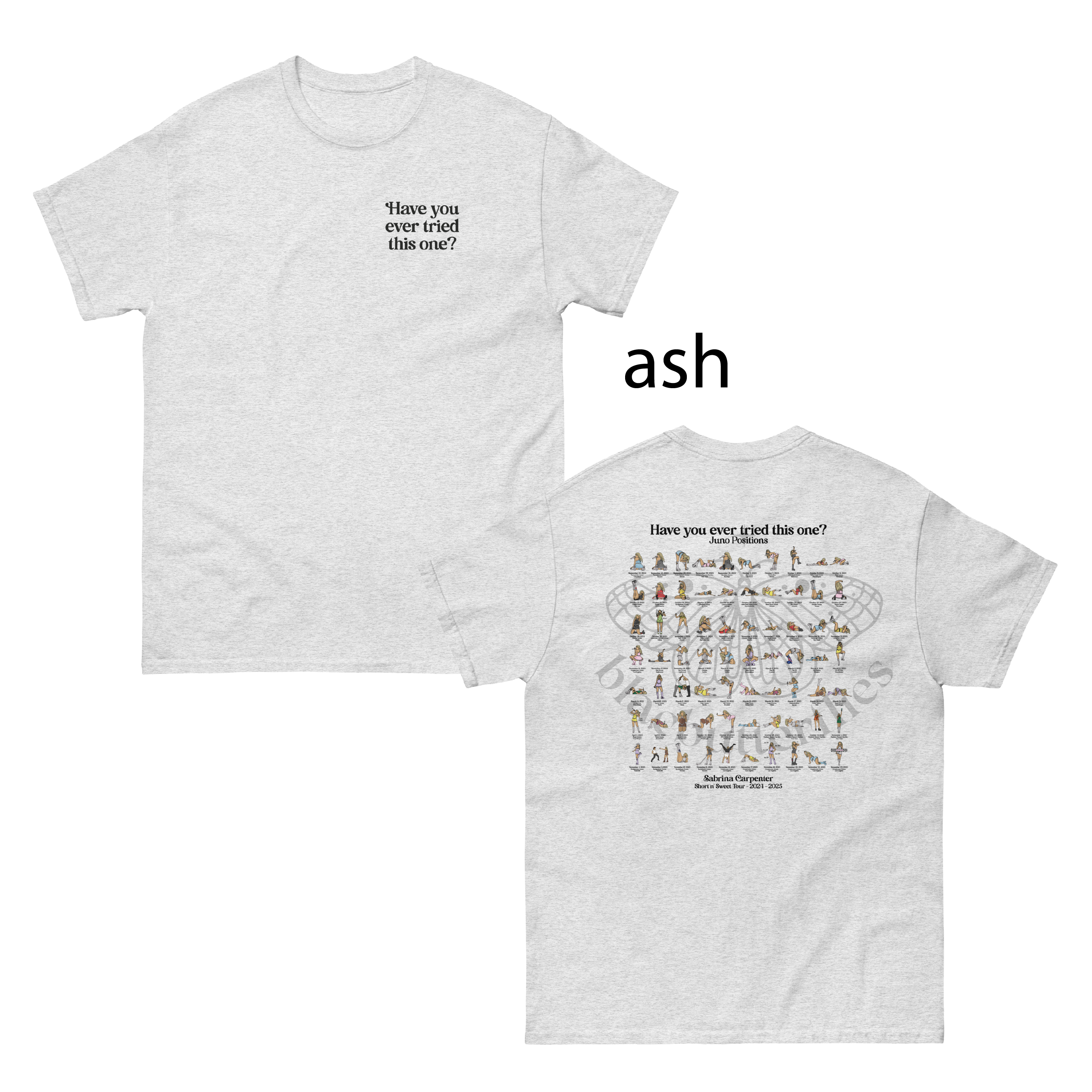 Juno Positions T-shirt (ALL DATES) Light Colours