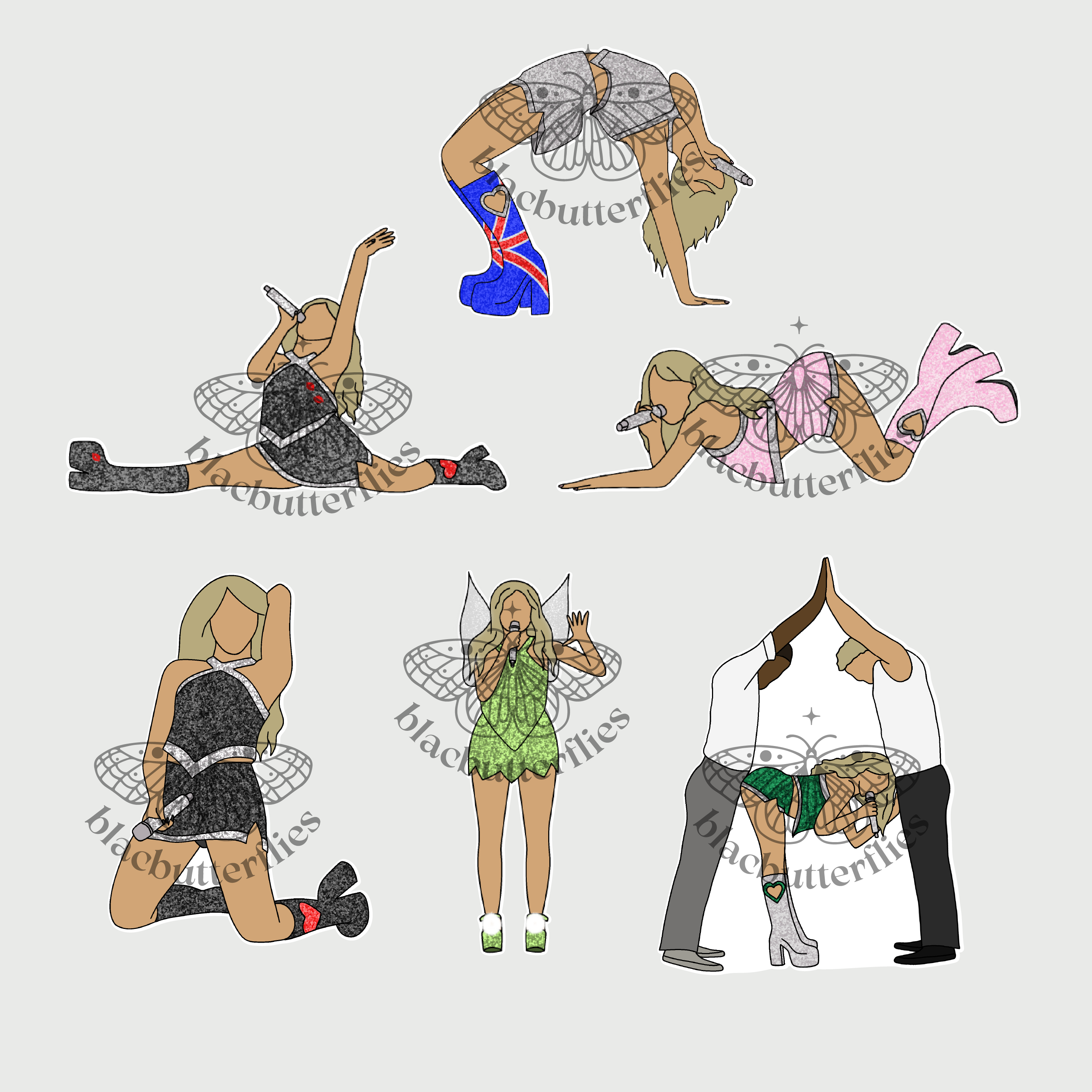 Juno Positions Large Stickers
