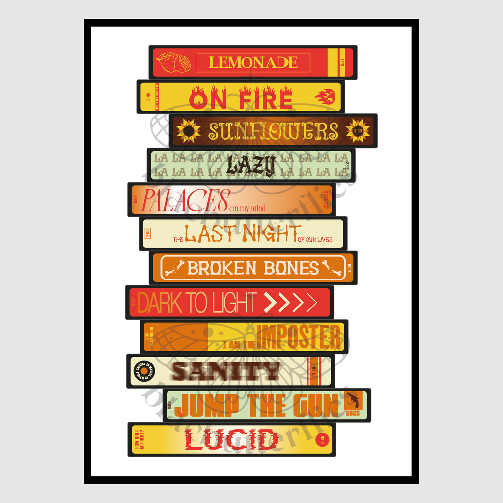 Tomlinson Typographic Cassette Style Poster