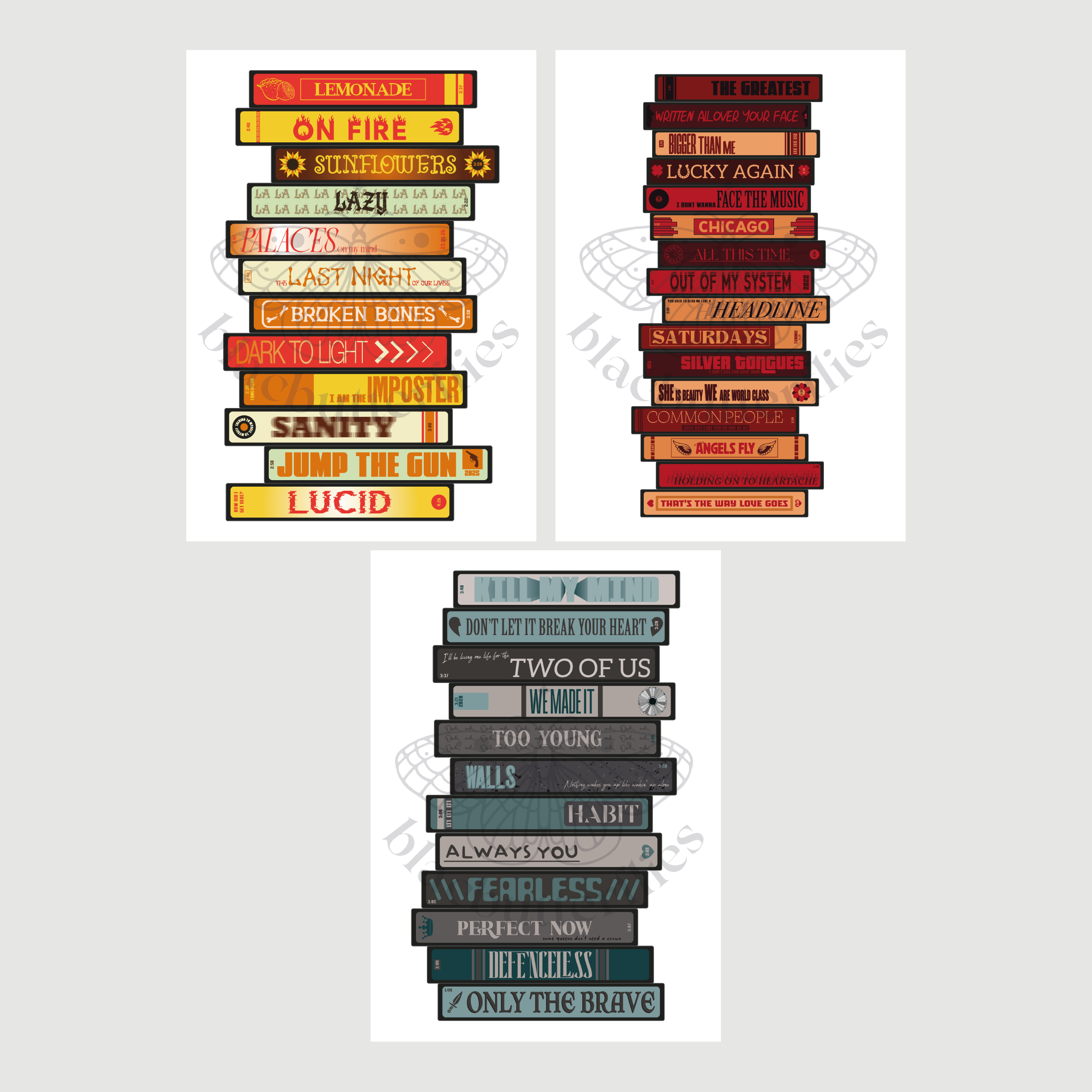 Tomlinson Typographic Cassette Style Poster