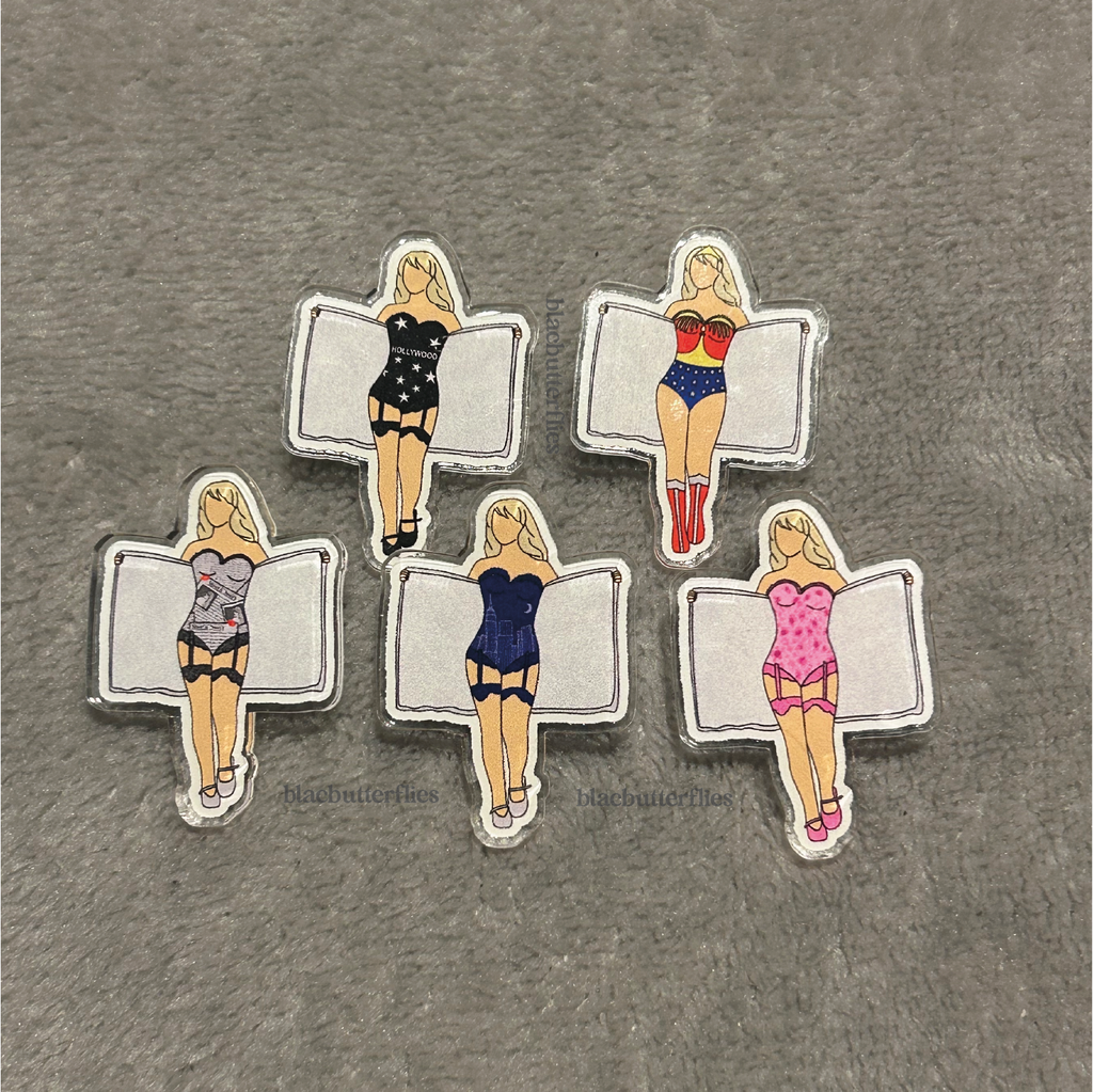 Recycled Acrylic Towel Outfit Pin Badges