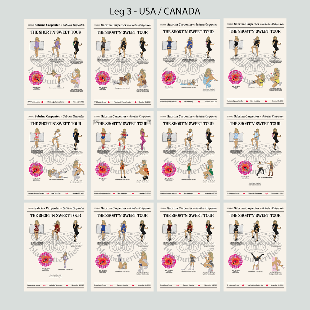 Carpenter Outfit Tour Poster Custom Date