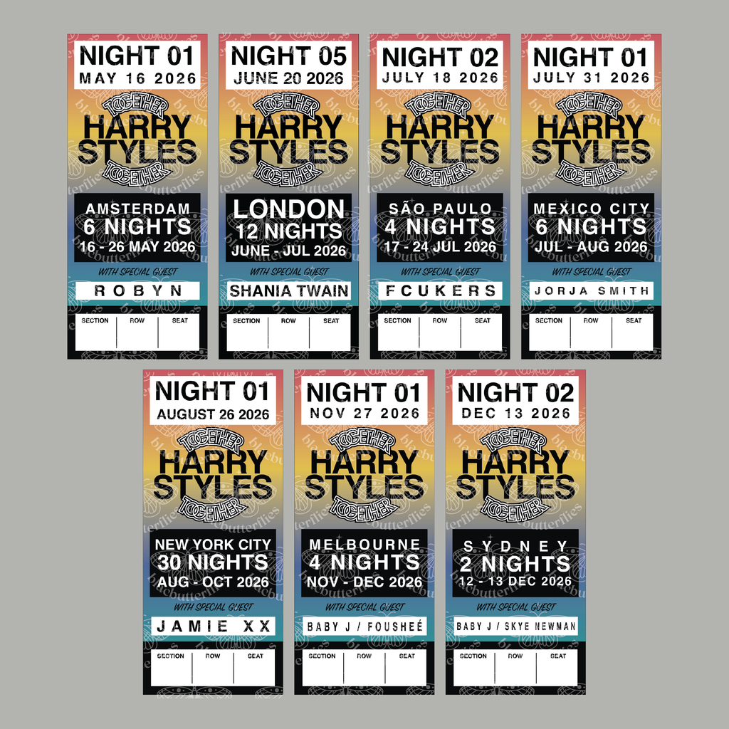 Custom Together Tour Keepsake Tickets