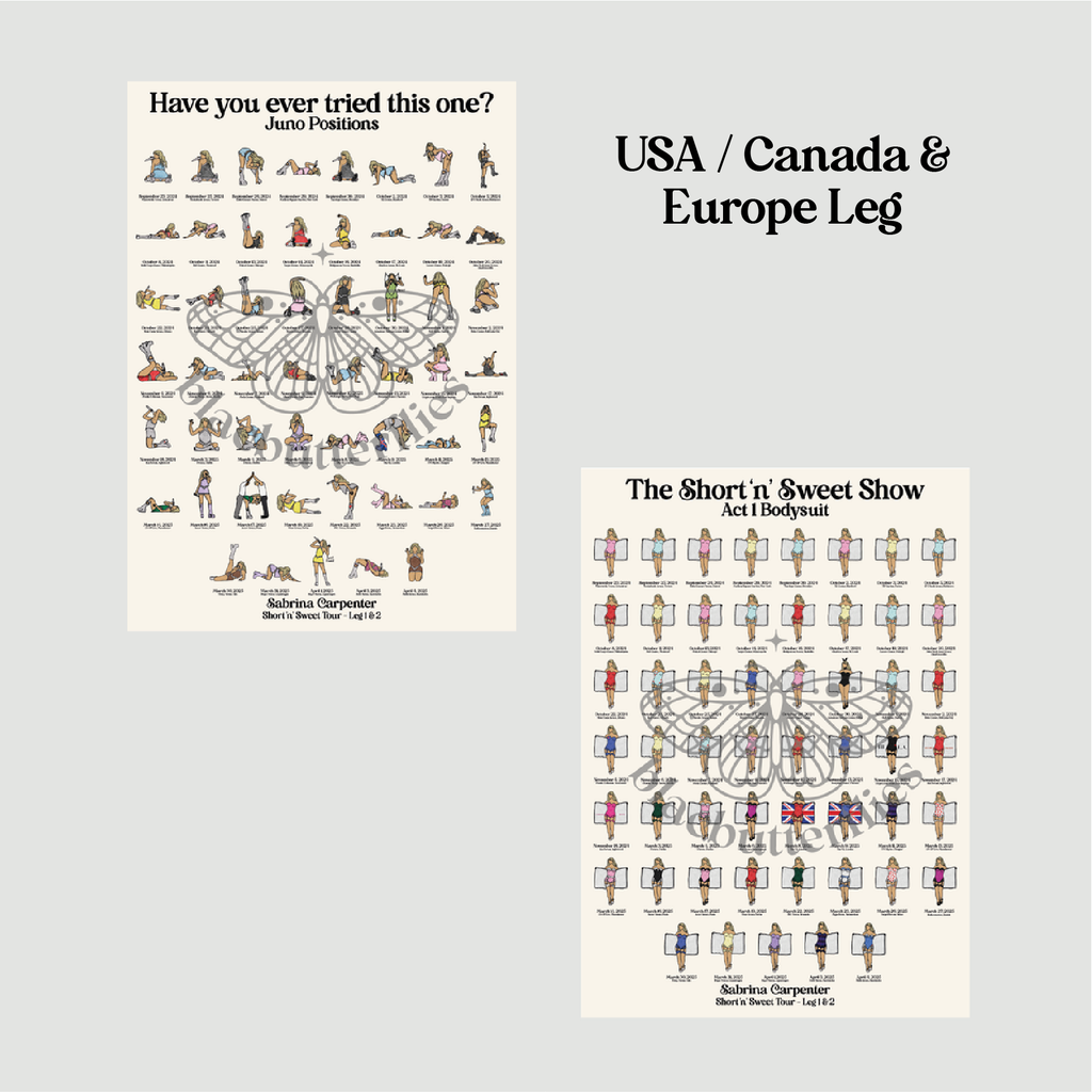 Carpenter Sweet Tour Posters (Legs 1 & 2)